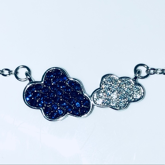 Jewelry - 🆕PP 925 Made in Italy AAA Cz Clouds Clavicle 16"